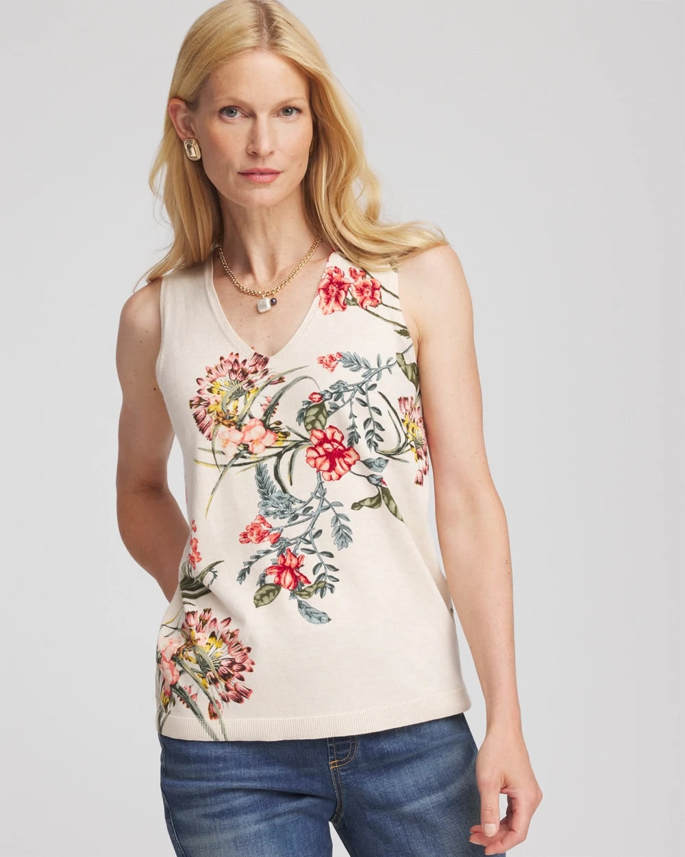 Ella Printed Sweater Tank