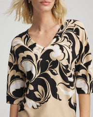 Printed Dolman Sweater