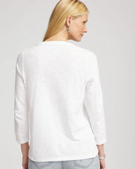 Slub Splitneck Button Tee