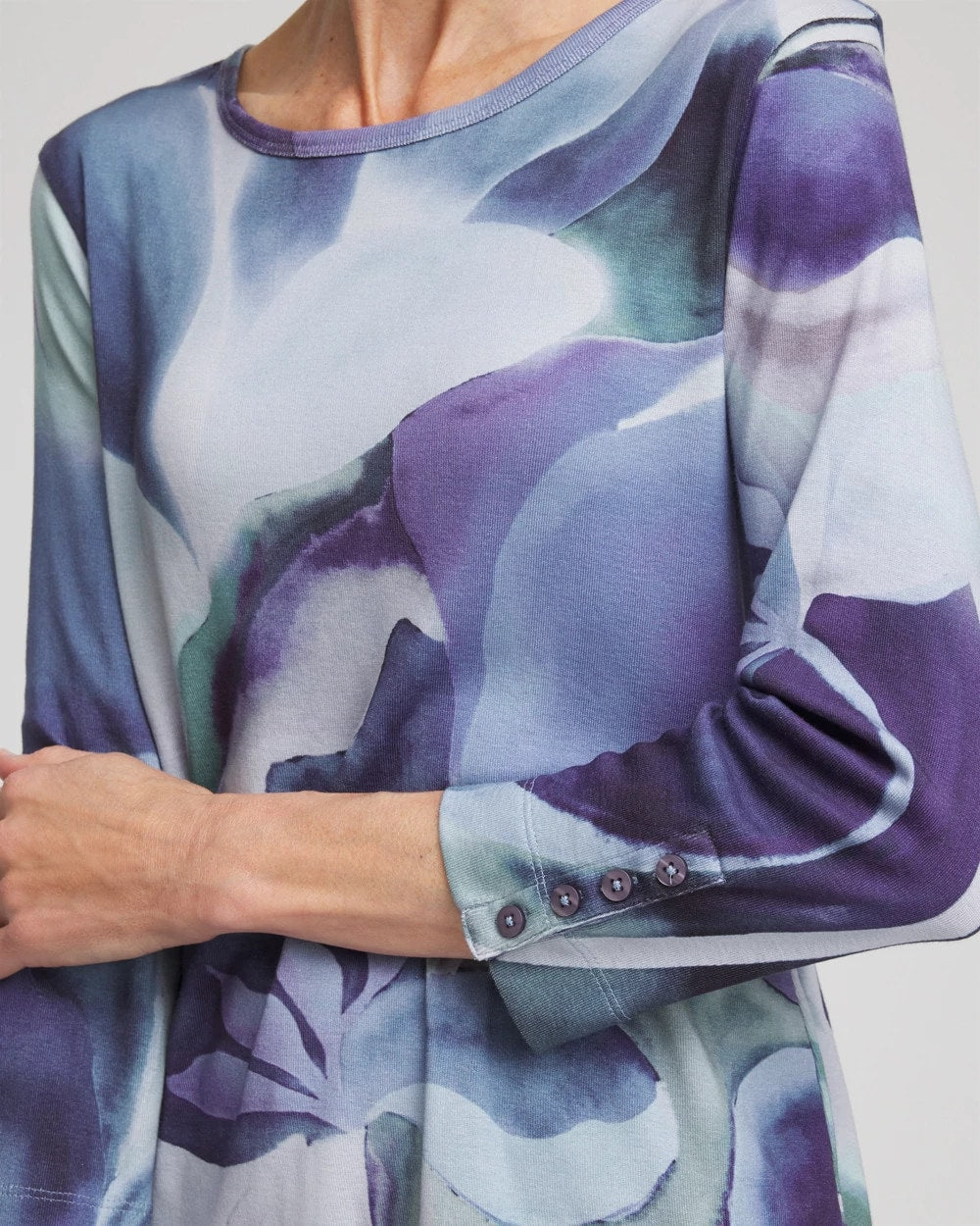 Pima Button Sleeve Tee