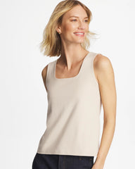 Jersey Knit Square-Neck Tank