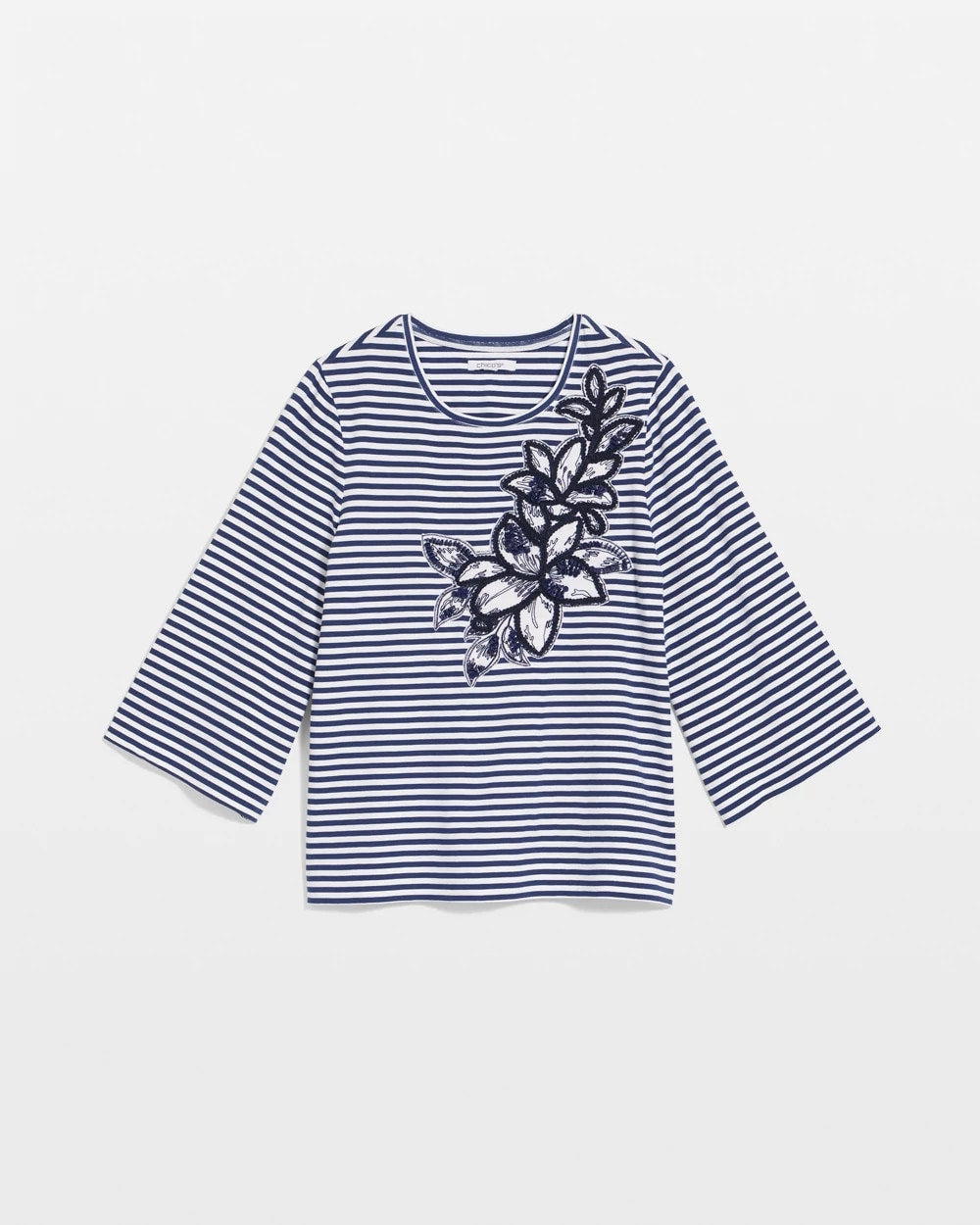 Floral Embroidered Tee