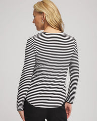 Striped V-Neck Layering Tee