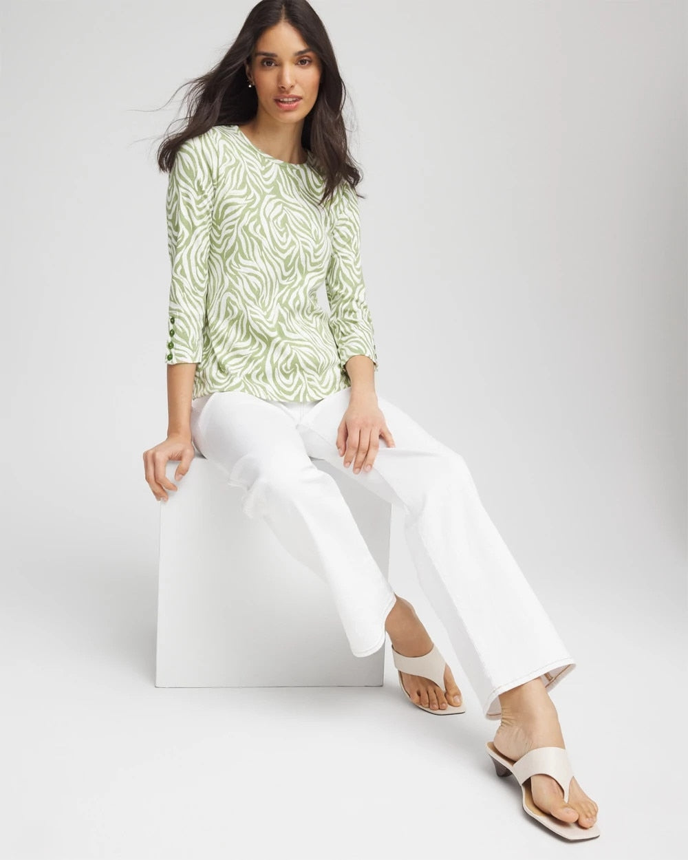 Pima Button Sleeve Tee