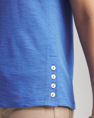Slub Crewneck Button Tee