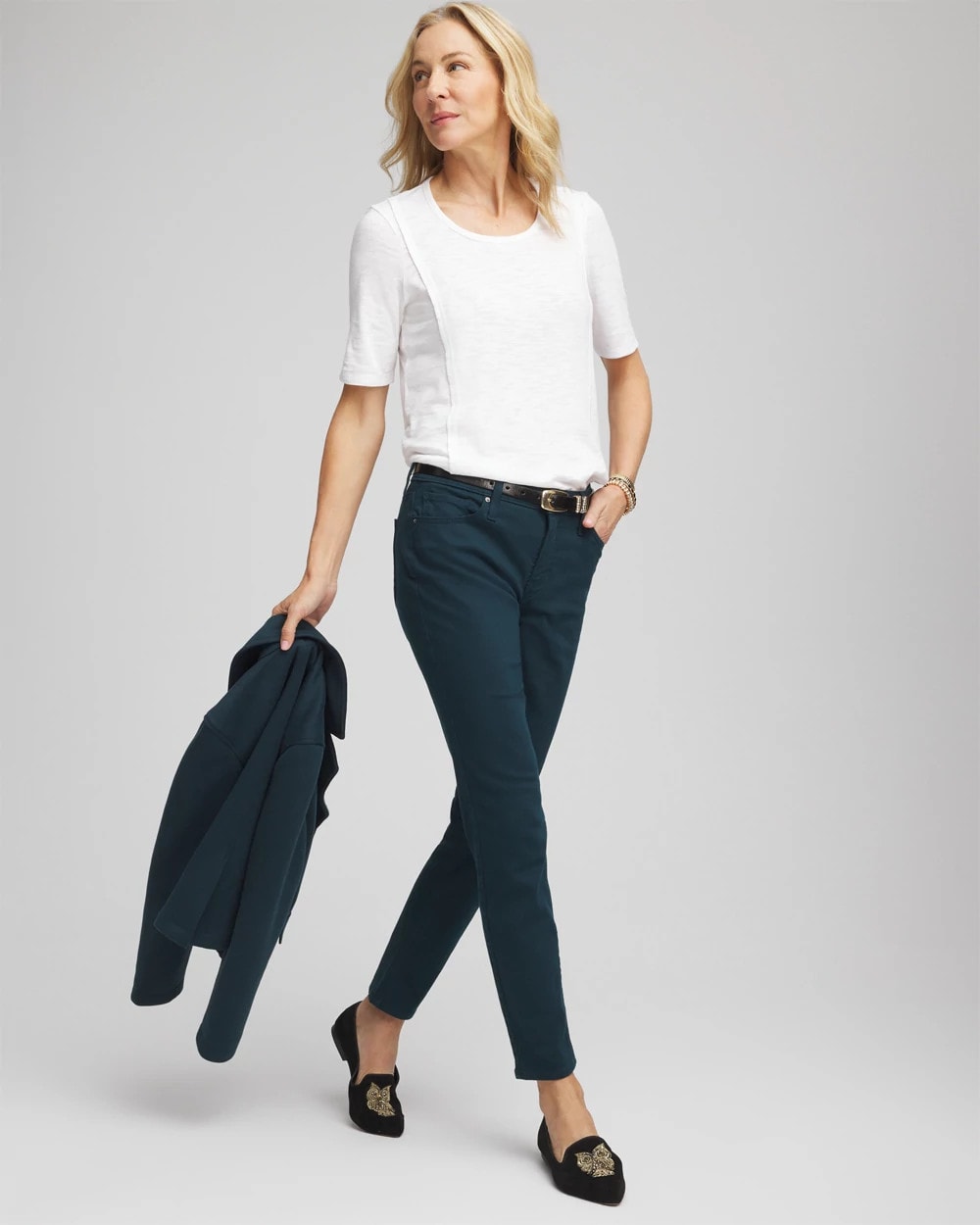 Slub Paneled Elbow Tee