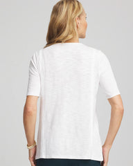 Slub Paneled Elbow Tee