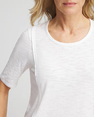 Slub Paneled Elbow Tee