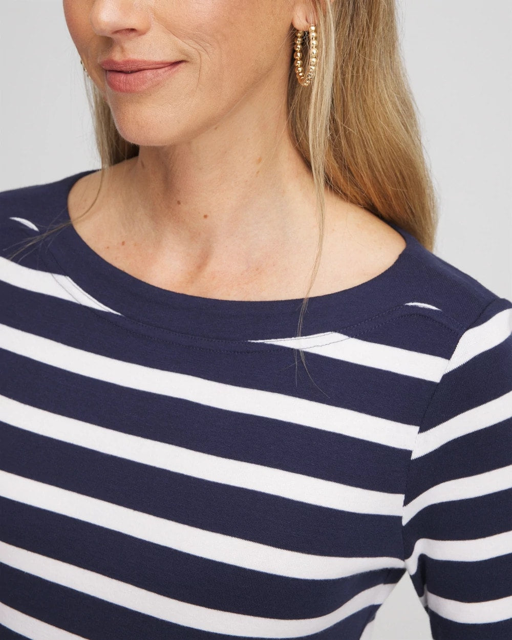 Stretch Cotton Boatneck Tunic