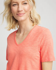 Slub V-Neck Tee