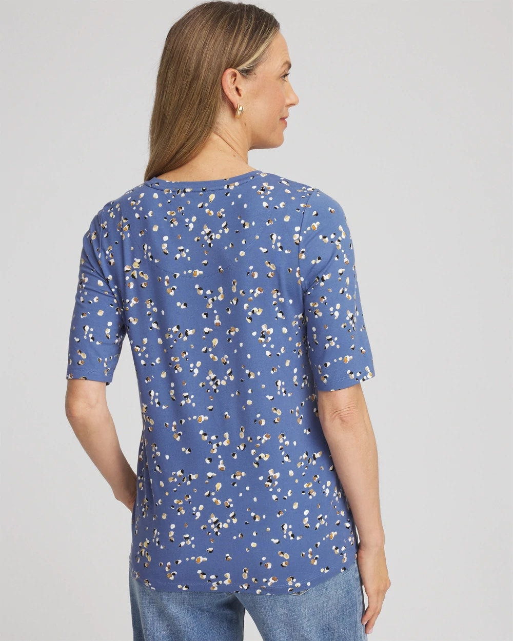 Printed Elbow Sleeve Tee