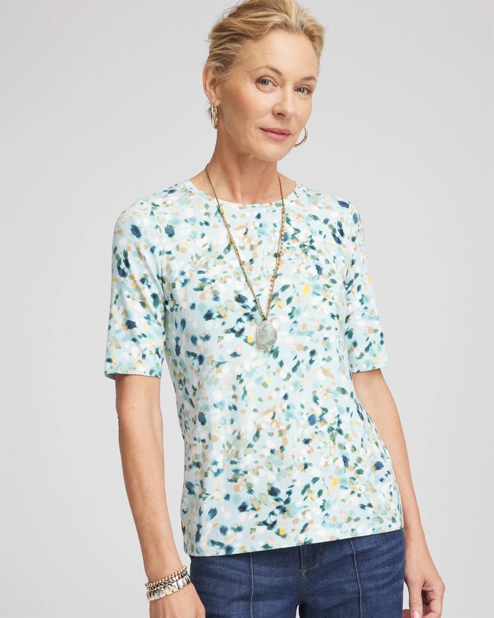 Touch of Cool™ Elbow-Sleeve Perfect Tee