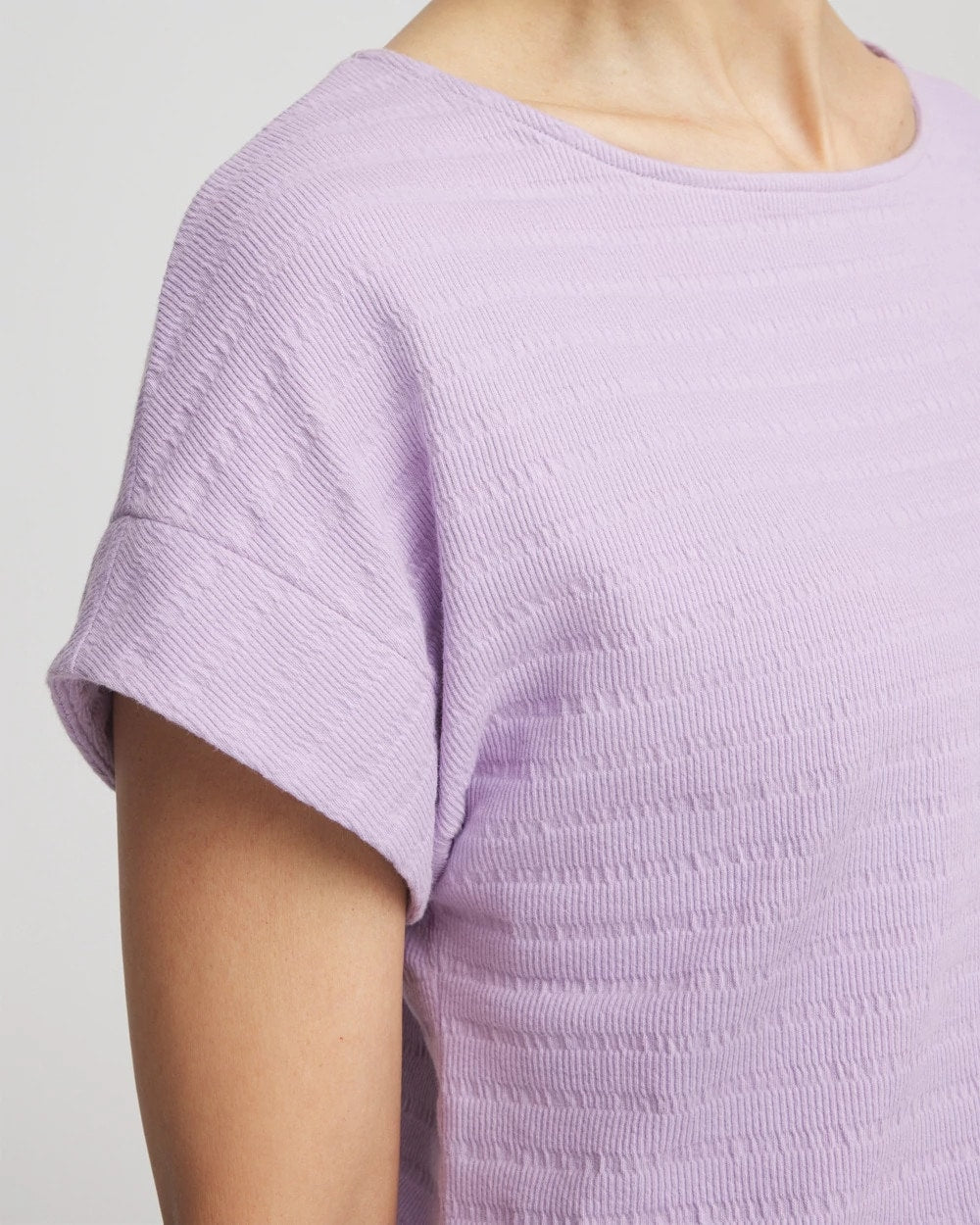 Cap Sleeve Textured Tee
