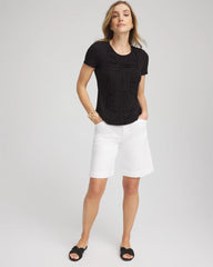 Jersey Knit Ruched Front Tee
