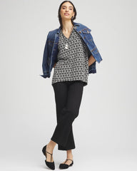 Graphic Slub V-Neck Tee
