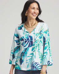 Tie-Front Forward Seam Top