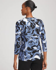 Pima Cotton Floral 3/4 Sleeve Tee