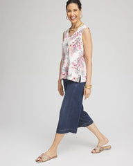 Floral Sleeveless V-Neck Tank