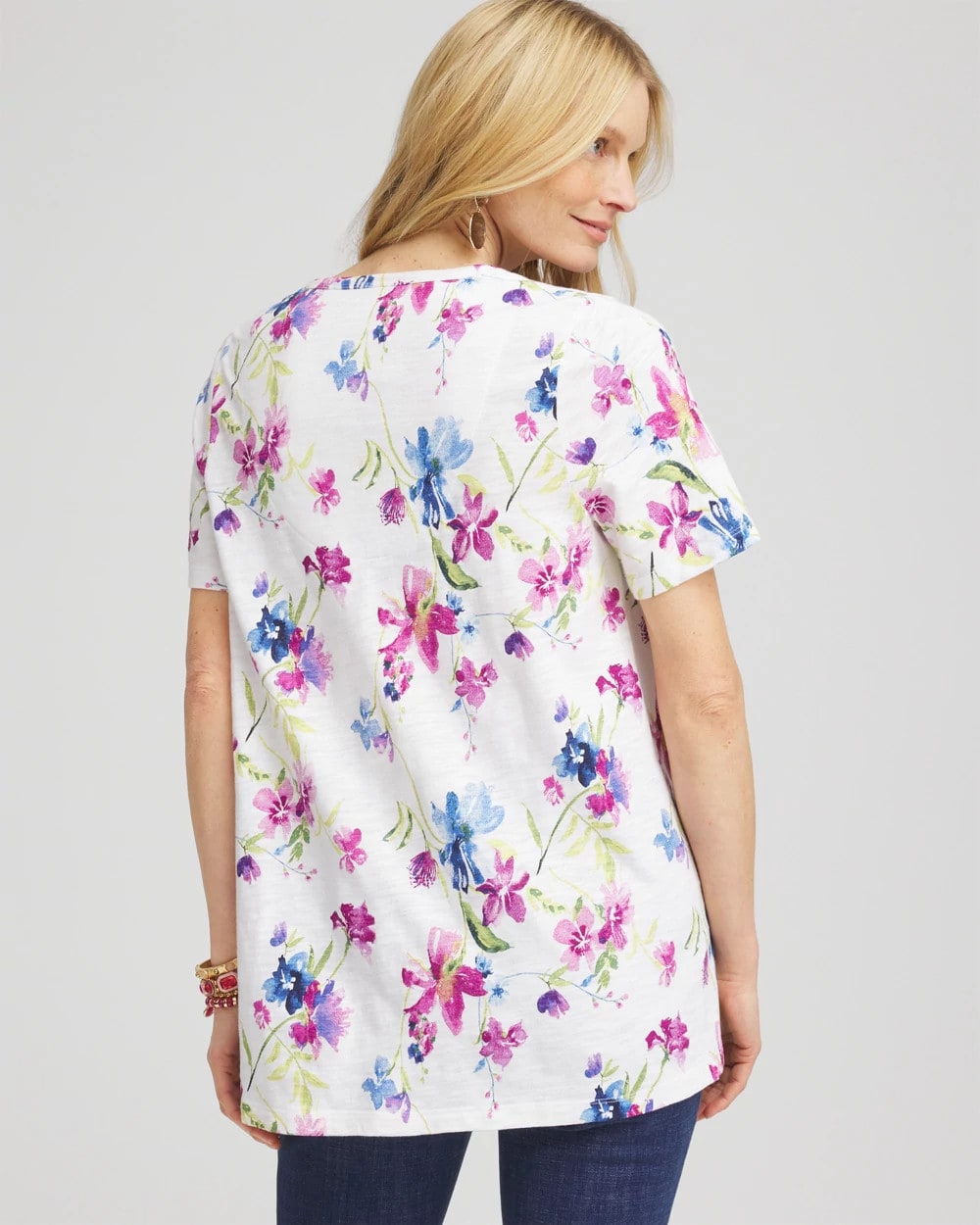 Wildflower Slub V-Neck Tee