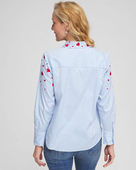 V-Day Striped Poplin Shirt