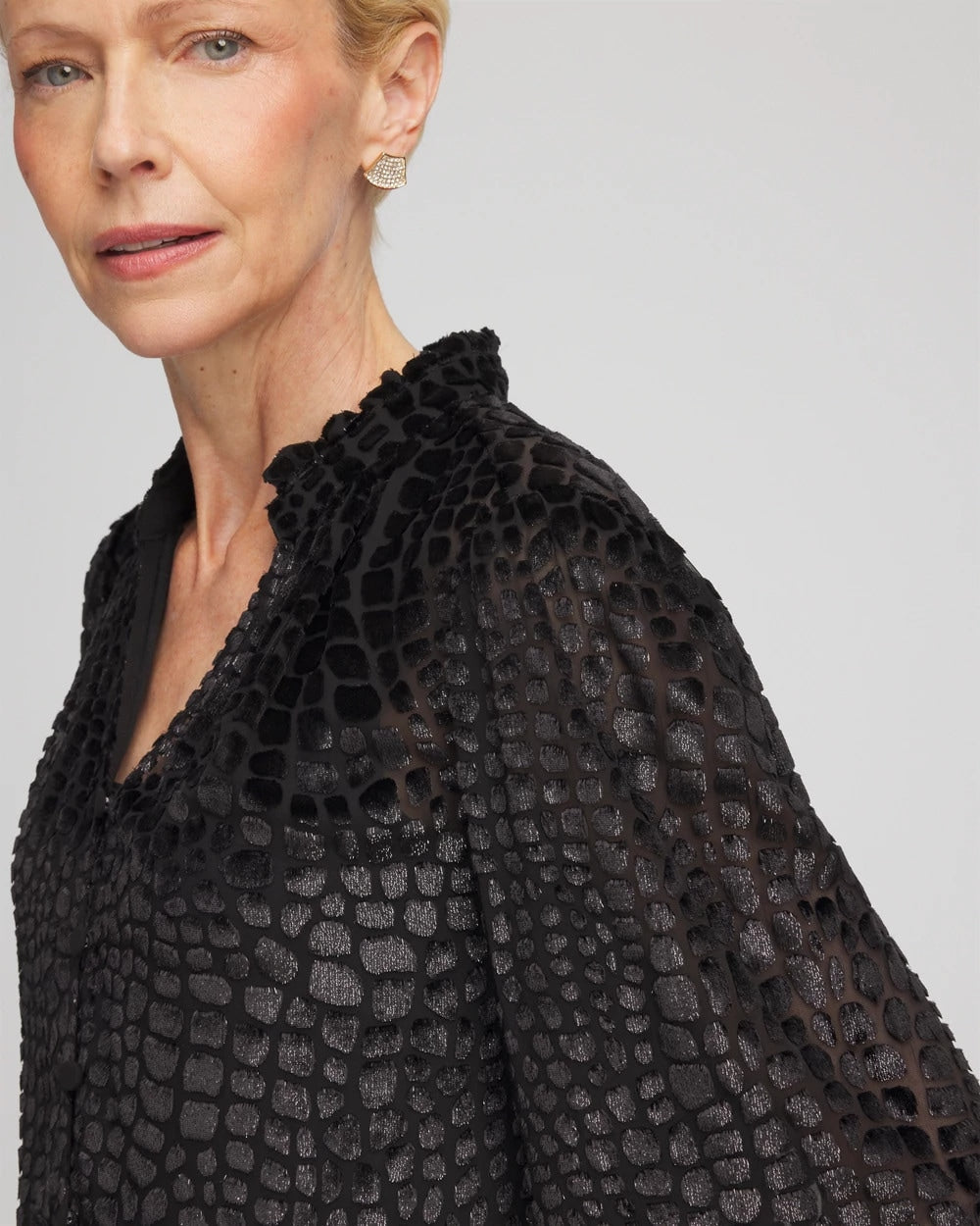 Burnout Velvet Blouse