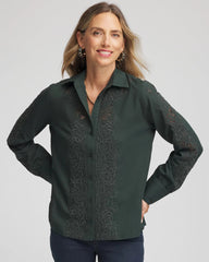 Lace Cotton Voile Shirt