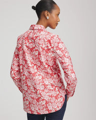 No Iron™ Long-Sleeved Folklore-Floral Shirt