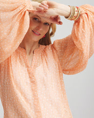 Metallic Jacquard Blouse