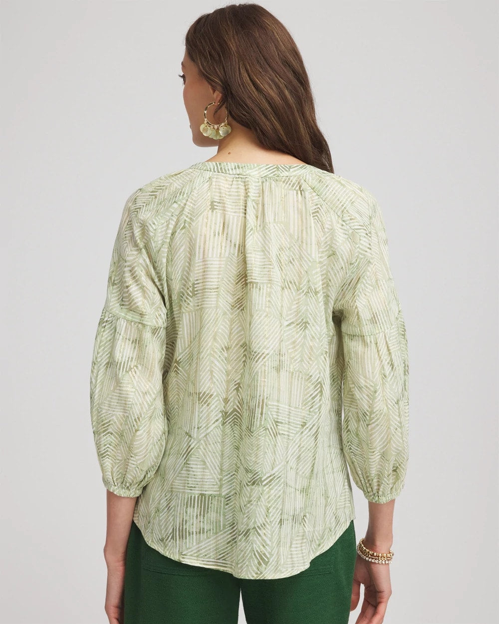 Lurex Stripe Cotton Blouse