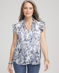 Butterfly Ruffle Collar Blouse