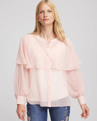 Georgette Cape Blouse