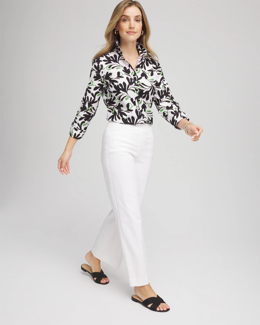 No Iron™ Abstract Floral Shirt