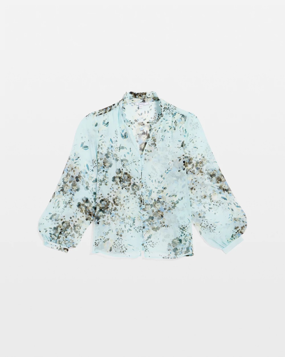 Floral Georgette Peasant Blouse