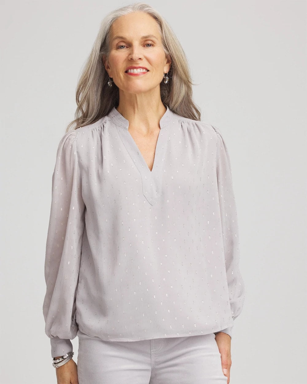 Georgette Clip Dot Blouse