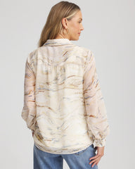 Georgette Blouson Sleeve Blouse