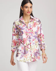 No Iron™ Tropical Floral Stretch Shirt