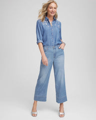 Embroidered Tencel™ Denim Shirt