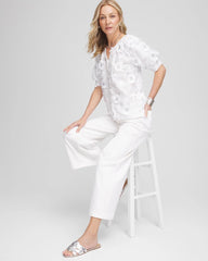 Applique Embroidered Top