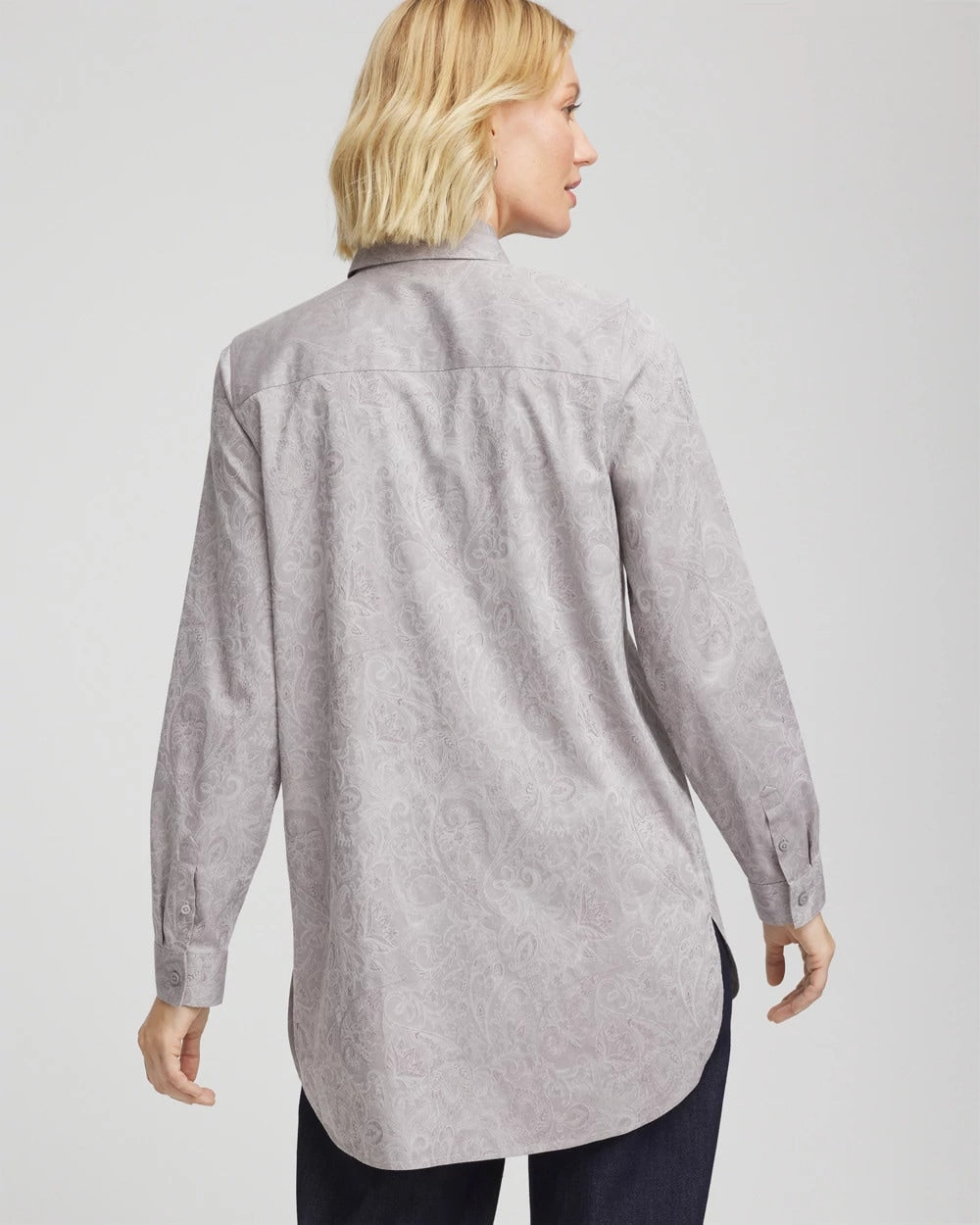 No Iron™ Lace Jacquard Stretch Tunic