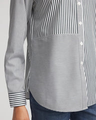 No Iron™ Colorblock Striped Shirt