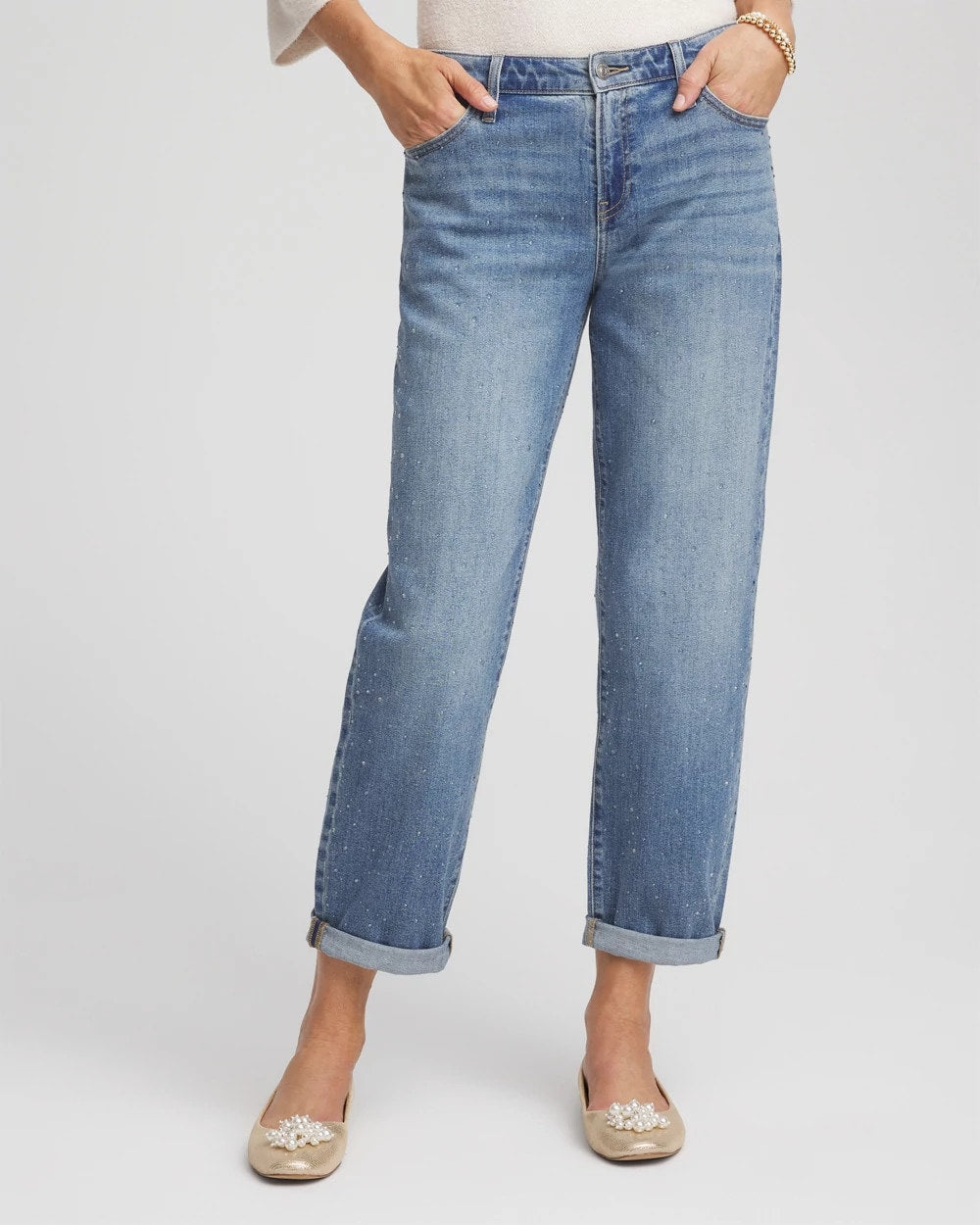 Dewdrop Boyfriend Cropped Jeans