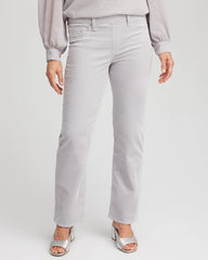 Velveteen Pull-On Flared Jeans