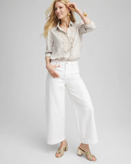 So Slimming® High-Rise Wide Cropped Jeans