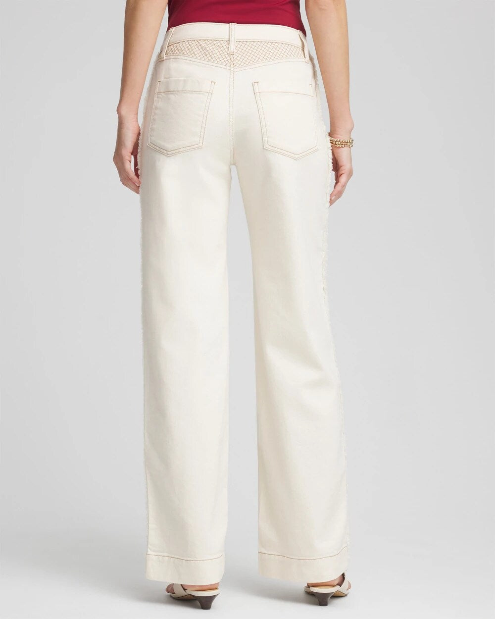 Sea Salt High-Rise Frayed Jeans