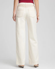 Sea Salt High-Rise Frayed Jeans