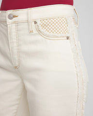 Sea Salt High-Rise Frayed Jeans
