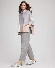 Shimmer Straight Tapered Ankle Pants