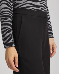 Textured Straight Tapered Ankle Pants
