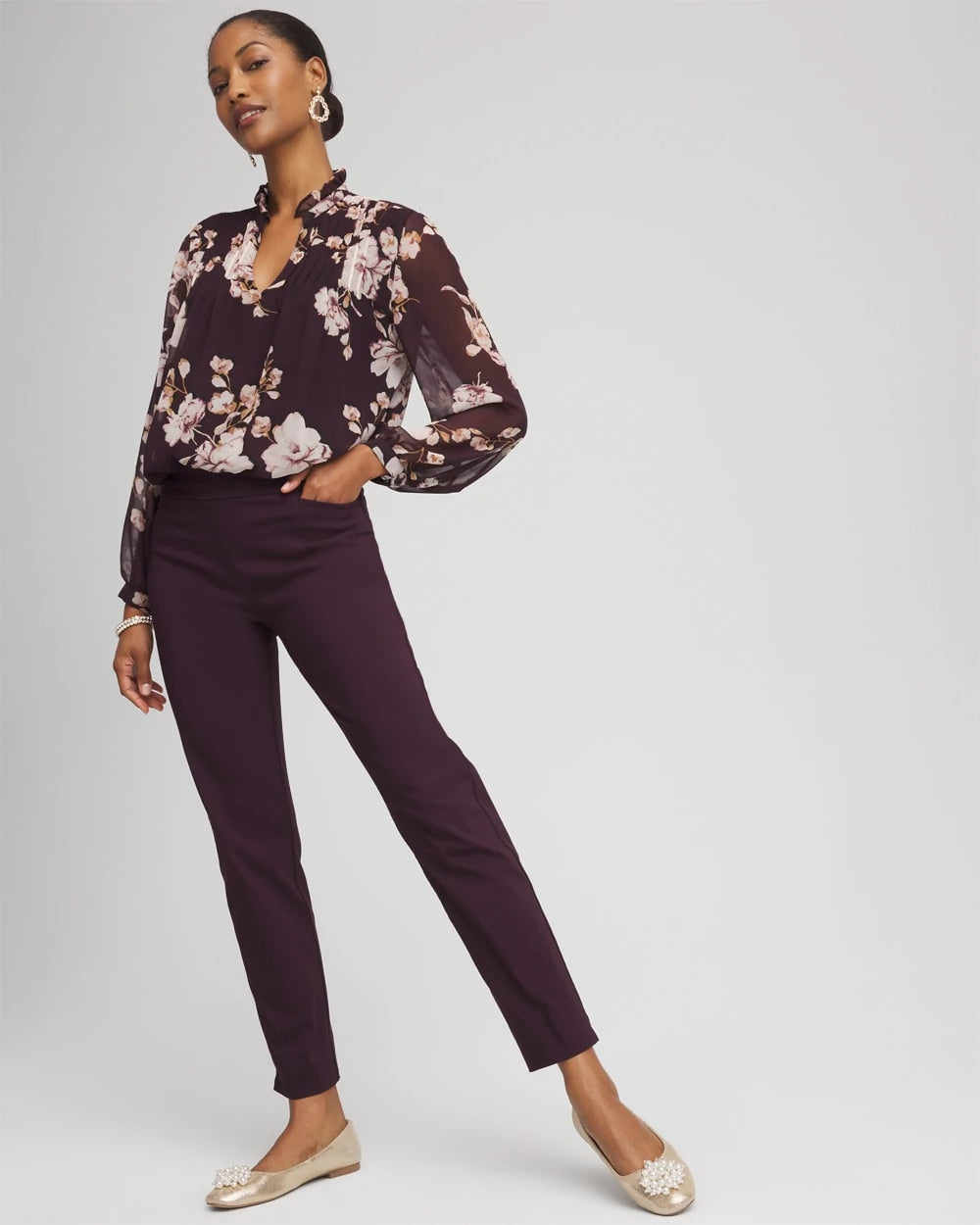 Brigitte™ Slim Pull-On Ankle Pants