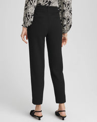 Matelassé Slim Tapered Ankle Pants